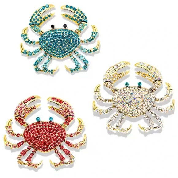 Red Crystal Crystal Brooch - Picture 3 of 9